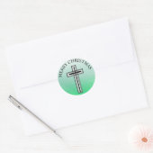 Stickers religieux croix verte et noire (Enveloppe)