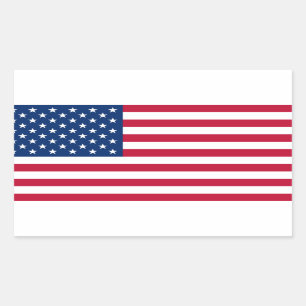Stickers Retangle Drapeau USA