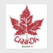Stickers Retro Canada personnalisée - Décalage Can (Feuille)