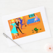 Stickers Retro Cartoon Cocktail Party (Enveloppe)