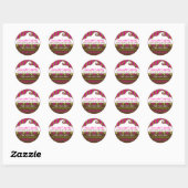 Stickers rétro de découpe de gâteau (Feuille)