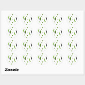 Stickers Retro Green Diamonds & Starburst (Feuille)