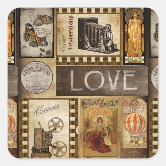 Stickers Retro Love Vintage Graphics (Devant)