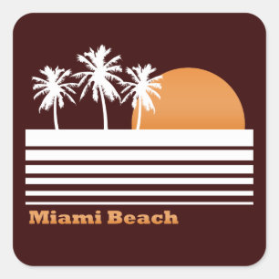 Stickers Retro Miami Beach