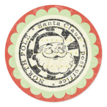 stickers rétro père Noël de noël