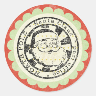 stickers rétro père Noël de noël