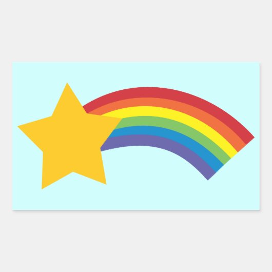 Stickers Retro Pop Rainbow Shooting Star des année (Devant)