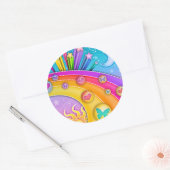 Stickers - Retro Sixties Pop Art Sky (Enveloppe)