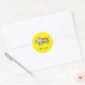 Stickers Rhinbow Rhino Rainbow Jaune (Enveloppe)