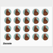 Stickers Rhode Island Red Hen (Feuille)