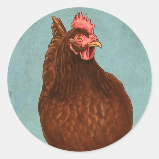 Stickers Rhode Island Red Hen (Devant)
