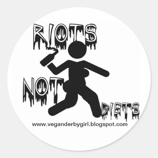 Stickers Riots Not Diets (Devant)
