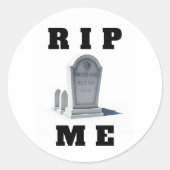 Stickers RIP ME drôle noir et blanc mème humour (Devant)