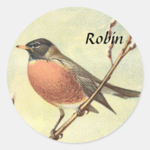 Stickers Robin vintage