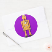 Stickers Robot Jaune (feuille de 6) (Enveloppe)
