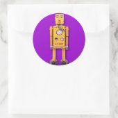 Stickers Robot Jaune (feuille de 6) (Sac)