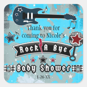 Stickers Rock A Bye Baby shower Party Favoriser