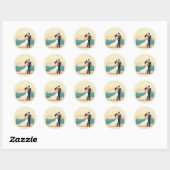 Stickers Romance Mariage Plage (Feuille)