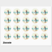 Stickers Romance Mariage Plage (Feuille)