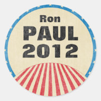 Stickers Ron Paul 2012 Round