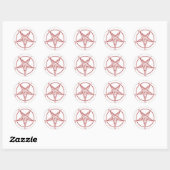 Stickers rond Bahpomet pentagram (Vel)