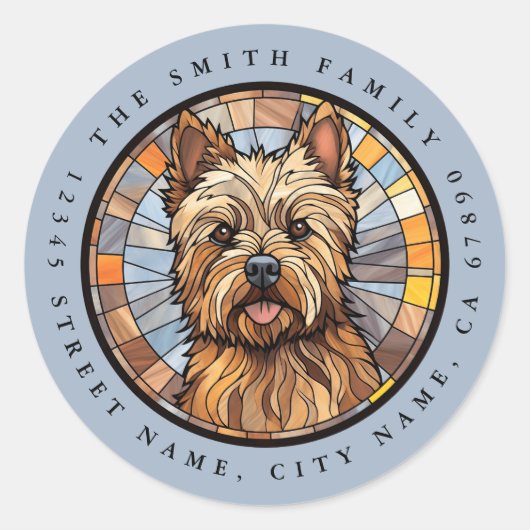 Stickers Rond Cairn Terrier (Devant)