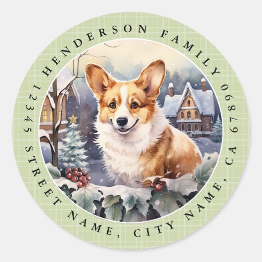 Stickers Rond Corgi (Devant)