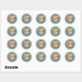 Stickers Rond Corgi (Feuille)