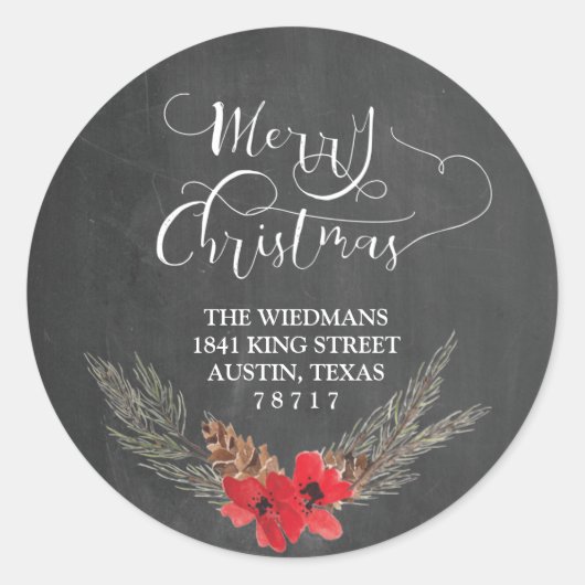 Stickers Rond de l'adresse de retour du tableau no (Devant)