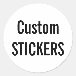 Stickers ROND de Noël personnalisés Modèle blanc