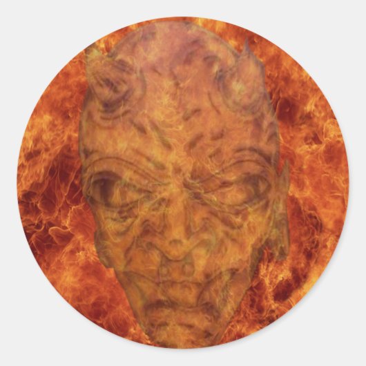 Stickers Rond Démon Feu (Devant)