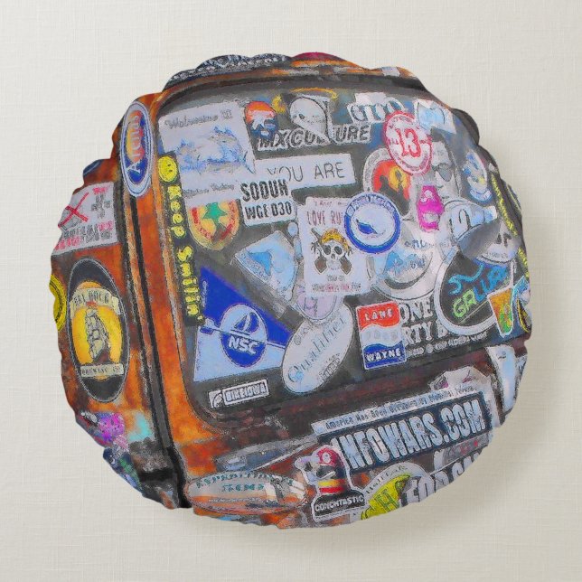 Stickers Rond Kussen (Voorkant)