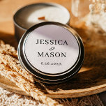 Stickers Rond Mariage minimaux modernes Faveurs<br><div class="desc">Noir et blanc minimaliste,  moderne,  mariage cercle étiquettes autocollants. Placez sur les enveloppes,  sacs de faveur,  bougies,  bouteilles de vin,  sacs de bienvenue de l'hôtel et plus encore.</div>