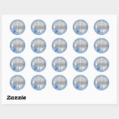 Stickers Rond Mariage Personnalisé Dove (Feuille)