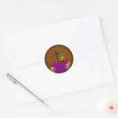 Stickers Rond Noir - Pâques (Enveloppe)