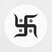 Stickers rond Swasthik (Design 1)