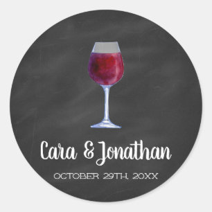 Stickers Rond Vin Chalkboard