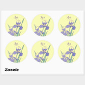 Stickers Ronde Dot Iris gepersonaliseerde aangepas (Vel)