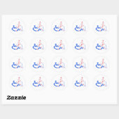 Stickers Ronde Handicap invisible / Visible  (Feuille)