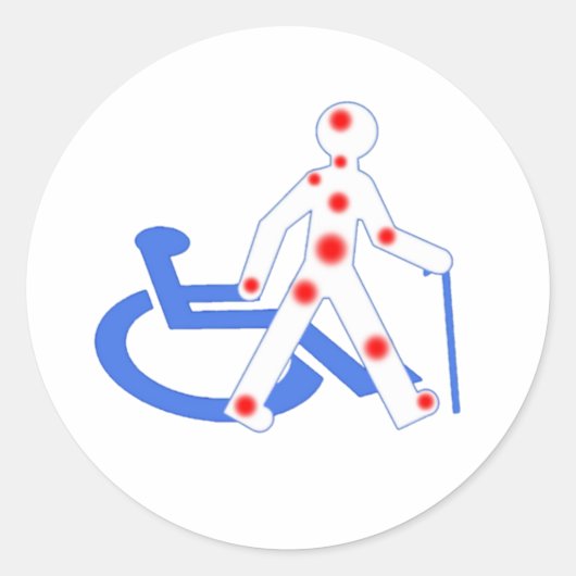 Stickers Ronde Handicap invisible / Visible (Devant)