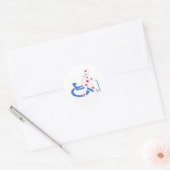 Stickers Ronde Handicap invisible / Visible  (Enveloppe)