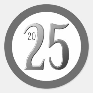 Stickers ronds 2025 Bonne année