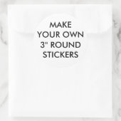 Stickers ronds 3 pouces lustrés personnalisés (Sac)