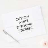 Stickers ronds 3 pouces lustrés personnalisés (Enveloppe)