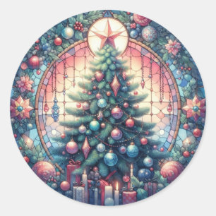 Stickers ronds Arbre de Noël