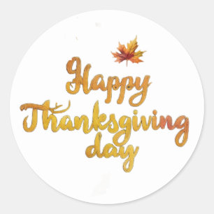 Stickers ronds avec design Thanksgiving