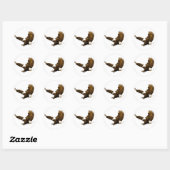 Stickers ronds Bald Eagle Landing (Feuille)