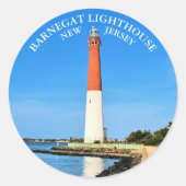 Stickers ronds Barnegat Lighthouse, New Jersey (Devant)