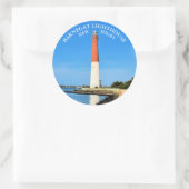 Stickers ronds Barnegat Lighthouse, New Jersey (Sac)