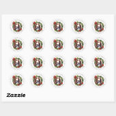 Stickers ronds Basset Hound (Feuille)